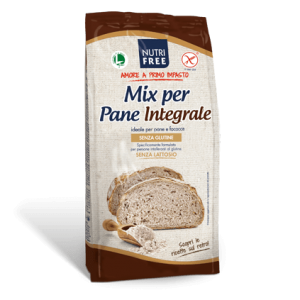 Mix per pane integrale nutrifree senza glutine e senza lattosio