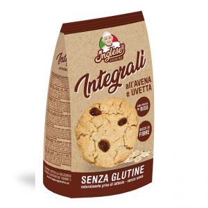 Biscotti integrali avena e uvetta Inglese senza glutine e senza lattosio